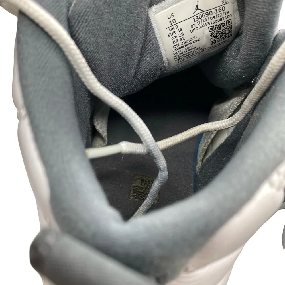 Jordan Men's White and Gray High-Top Sneakers